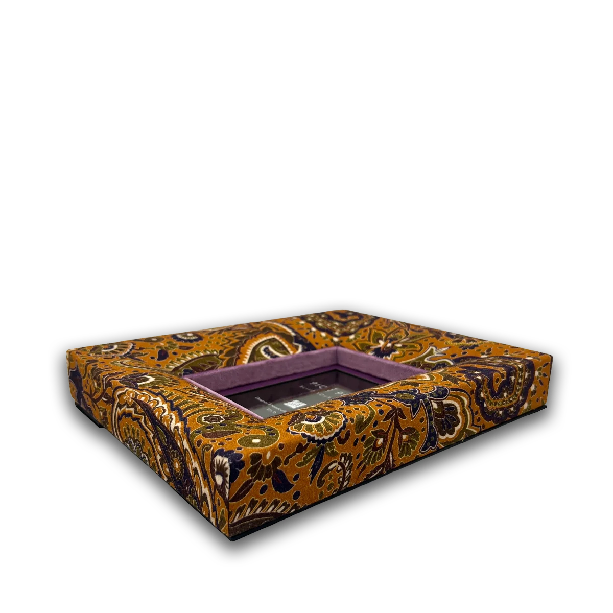 Old Fashioned Bilderrahmen – Stoffrahmen in warmem Cognac-Braun mit Retro-Charme, handgefertigt in Österreich, elegantes Vintage-Design.