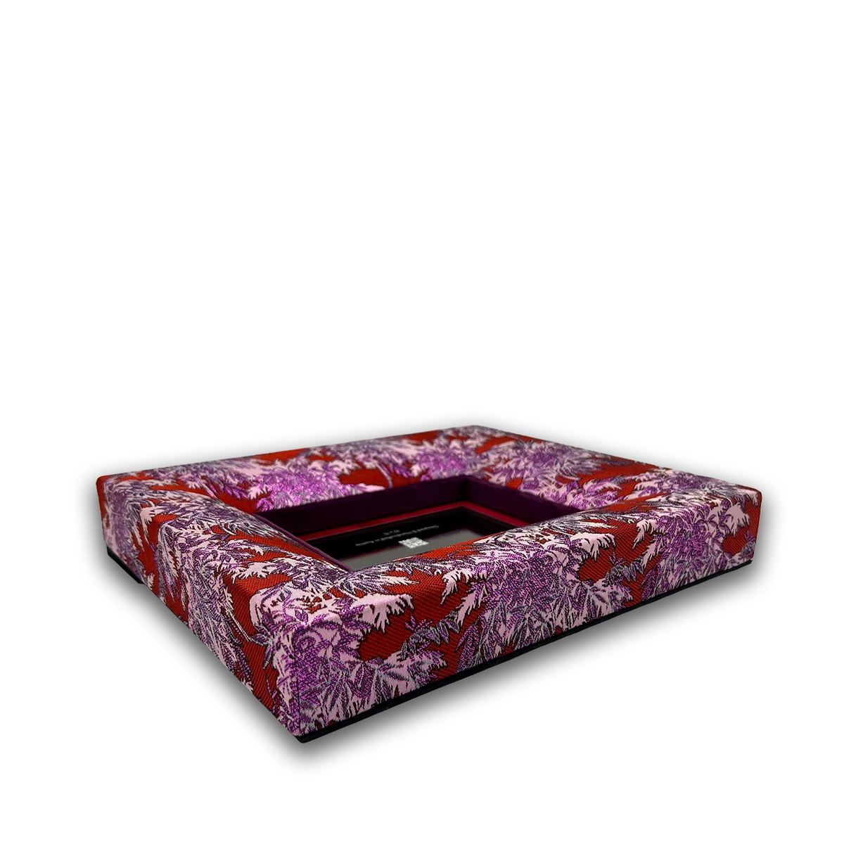 Neon Orchid Bilderrahmen – floraler Stoffrahmen in Pink, Violett und Rot, handgefertigt in Österreich, auffälliges Boho-Design für Interior.